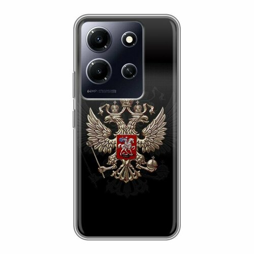 Дизайнерский силиконовый чехол для Инфиникс Ноут 30и / Infinix Note 30i Герб России чехол на infinix note 30i инфиникс ноте 30и черный матовый силиконовый с защитой бортиком вокруг камер miuko