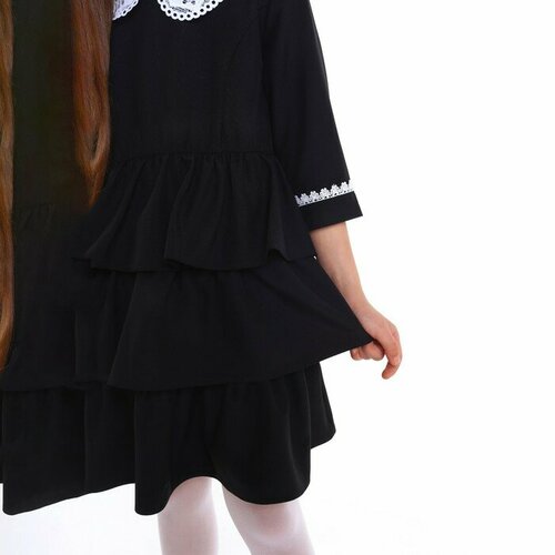 Платье школьное для девочек, цвет чёрный, рост 140 см, MODERNFECI
