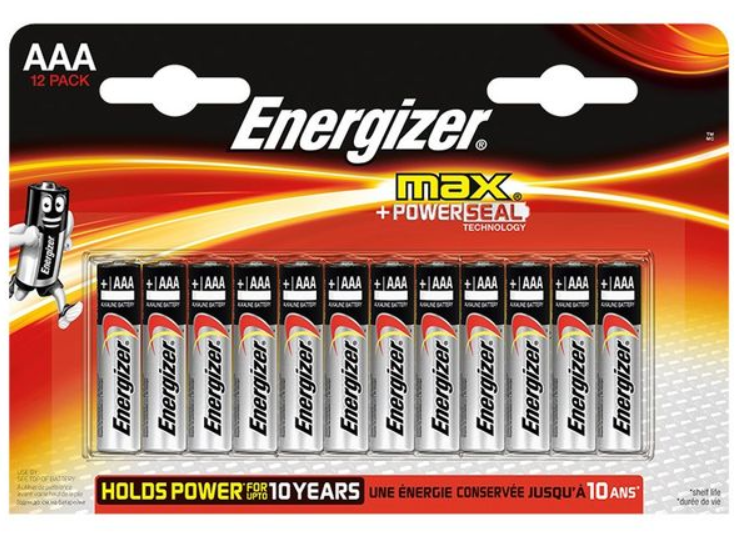 Батарейка Energizer, Max, E92, AAA, мизинчиковая, 12 шт.