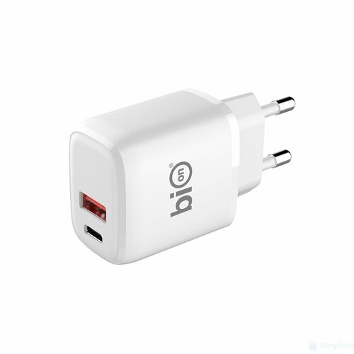 Bion Сетевое Зарядное Устройство USB-A + USB-C PowerDelivery 18 Вт белый [BXP-ADP-PD-AC-18W]