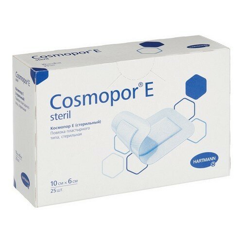 Hartmann Cosmopor Е повязка самоклеящаяся стерильная, 10х6 см, 25 шт.