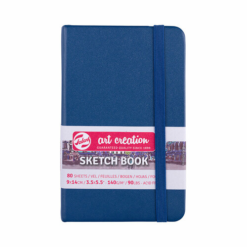 ArtCreation Блокнот для зарисовок 140 гм2 A6- 9 х 14 см твердый переплет 80 л 9314231M синий морской 1730₽