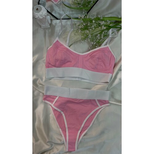 Комплект нижнего белья, размер S, розовый комплект нижнего белья birka art розовый фламинго xs s мл