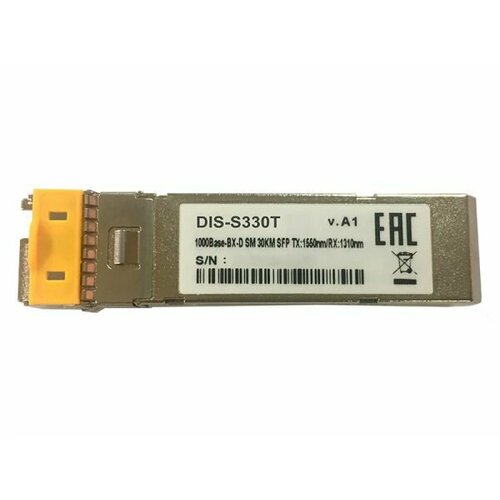 трансивер lanmaster модуль sfp western digitalm 1 25g 1310nm 1550nm 3 km lc ddm cisco D-Link Промышленный WDM SFP-трансивер с 1 портом 1000Base-BX-D, S330T/30KM/A1A