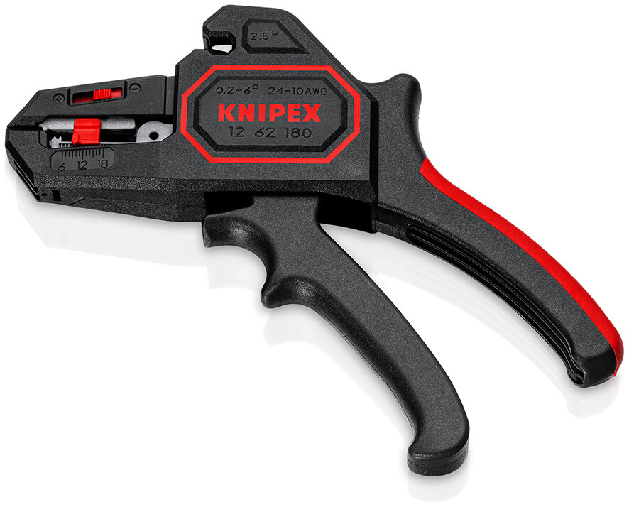 Стриппер автоматический, Ø 0.2-6 мм² AWG 24-10, 195 мм Knipex KN-1262180