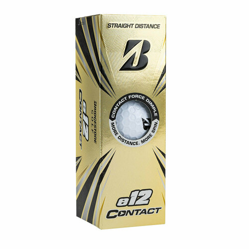 Мяч для гольфа Bridgestone e12 Contact White BGB1CWX упак 3шт белый 3530₽