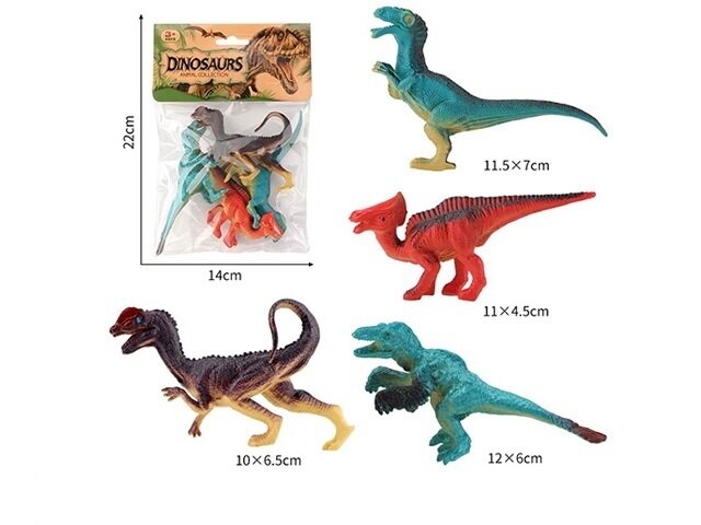 Набор Динозавры 4 шт. в пакете 14*4*22 см арт.2376511
