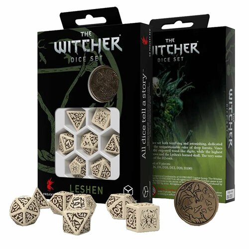 Набор кубиков для настольных ролевых игр Q-Workshop The Witcher Dice Set Leshen - The Master of Crows мешочек для кубиков для настольных ролевых игр the witcher dice bag dandelion the stars above the path