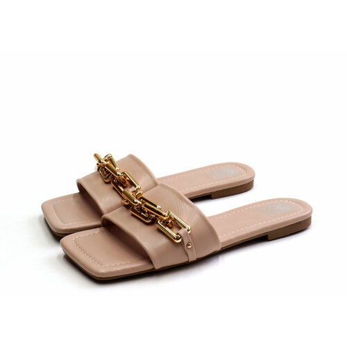 фото Шлепанцы sandy, размер 39, бежевый