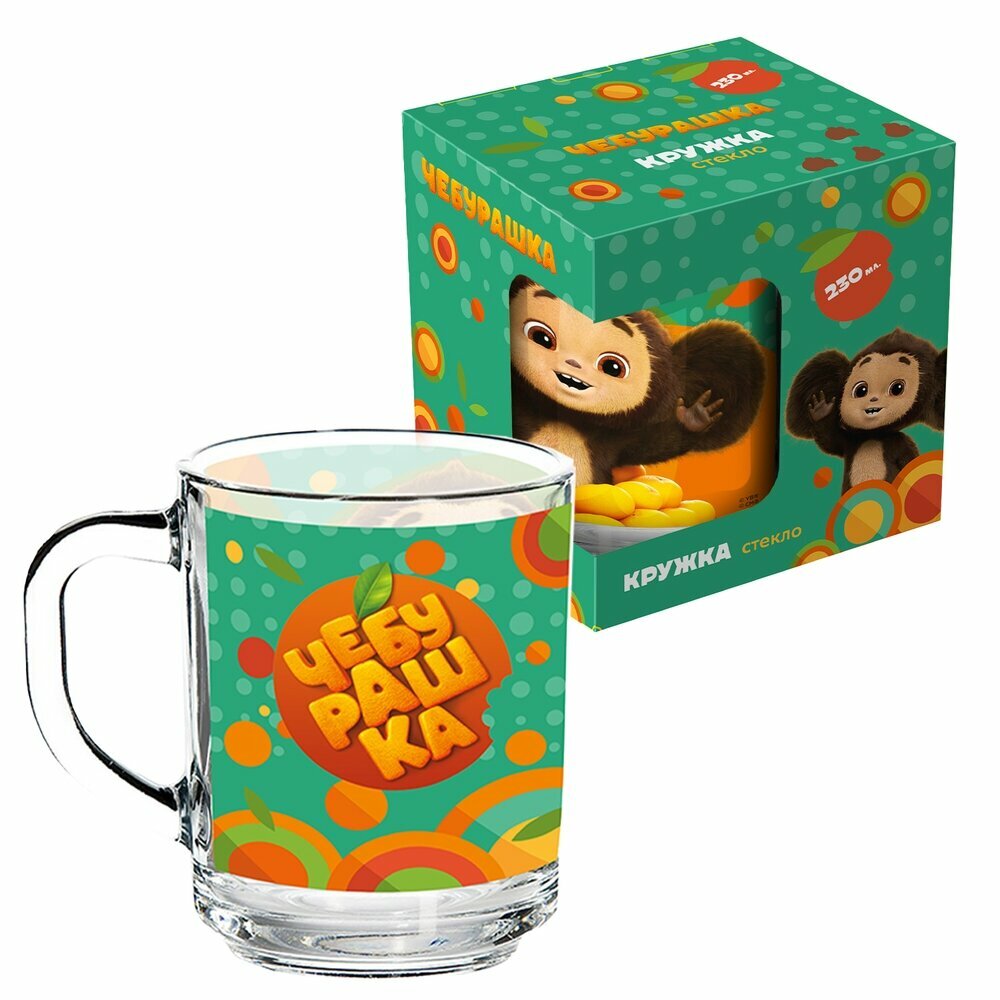 фото Кружка "Чебурашка", в подарочной упаковке, 230 мл, стекло