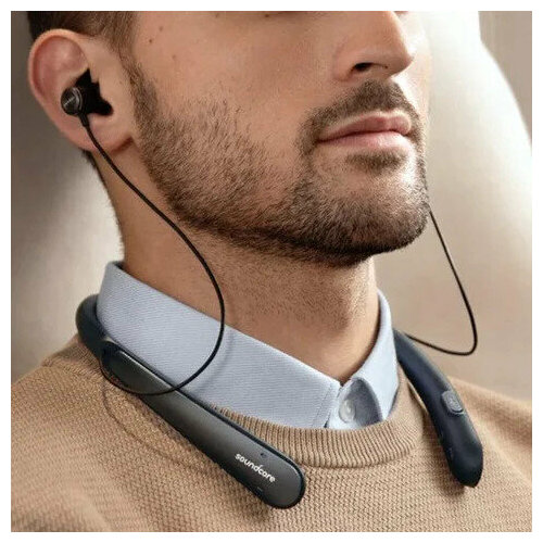 Наушники Soundcore Anker Life U2i Bluetooth с шейным ободом драйверы 10 мм CVC 80 быстрая зарядка USB-C 380000₽