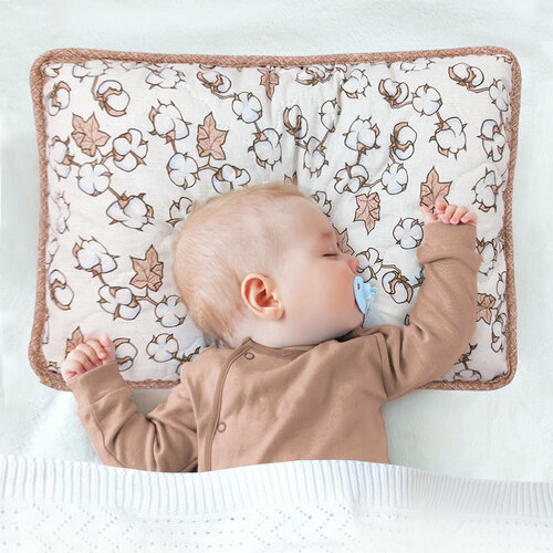 фото Подушка для новорожденных cotton organic, 40х60 см, натуральный хлопок в чехле из хлопка свит