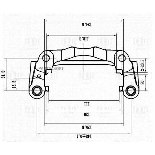 TRIALLI CF185166 Скоба суппорта зад R 10260₽
