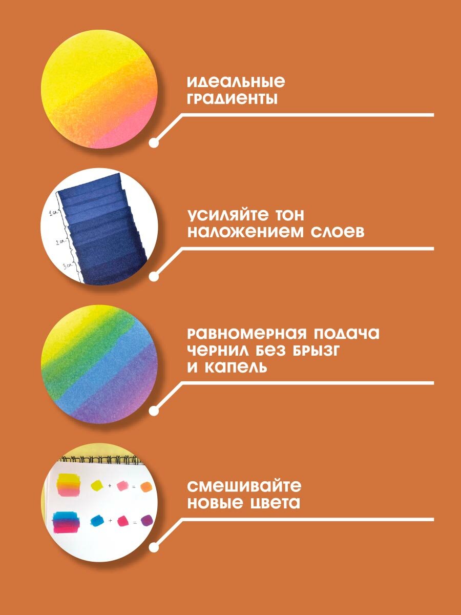 Маркер двухсторонний на спиртовой основе Sketchmarker Цвет Тигровый - фото №3