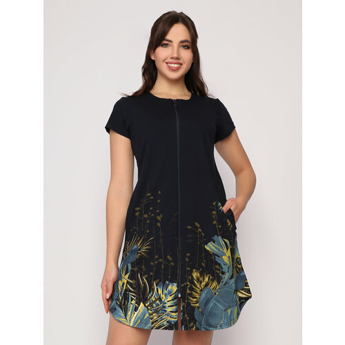 фото Халат style margo, размер 48, синий