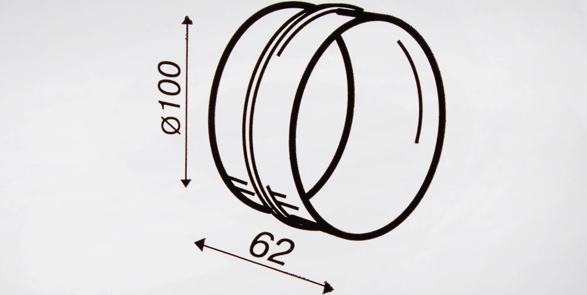 Соединитель для круглых воздуховодов Equation D100 мм пластик