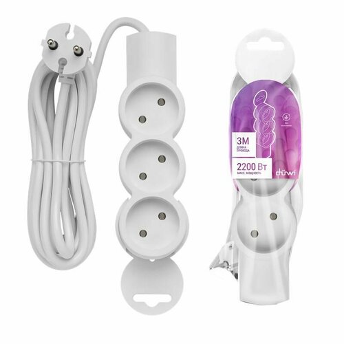 Удлинитель 3х3м без заземл ПВС 2х075 REV 32002 1 383₽