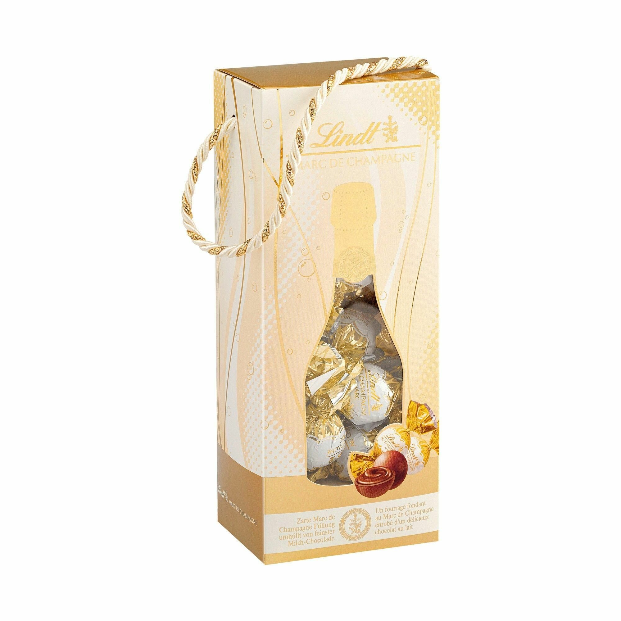 Шоколадные конфеты Lindt со вкусом шампанского Marc de Champagne, 350 г