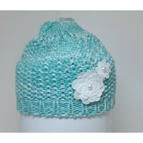 фото Шапка ander, размер 46, белый, голубой