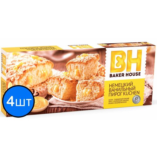 Пирог ванильный KUCHEN Baker House 350г х 4шт