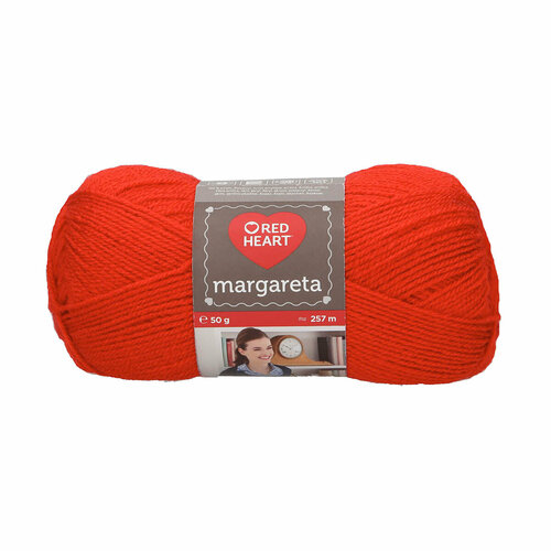Пряжа для вязания Red Heart 'Margareta' 50гр 257м (100% акрил) (00533 ярко-красный), 10 мотков