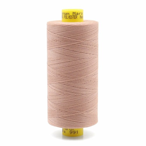 фото Нить gutermann mara 120, 1000 м, 100% полиэстер (700207) (991 розово-бежевая пудра), 10 шт