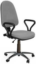 Кресло офисное, престиж RU (GTP, крестовина металл, С-73) св.сер.