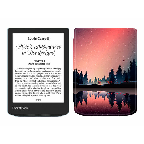 Электронная книга PocketBook 629 Verse Bright Blue голубой с обложкой ReaderONE Forest 20480₽
