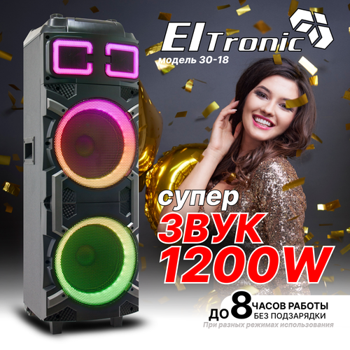 Колонка 30-18 ELtronic Crazy Box 1200 10 дюймов с двумя динамиками 10 и функцией TWS 1932800₽