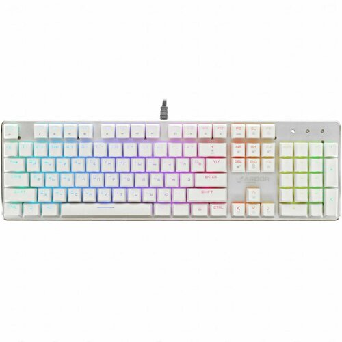 Игровая клавиатура проводная механическая Kailh Red клавиш - 104 USB белая ARDOR GAMING Blade 7300₽