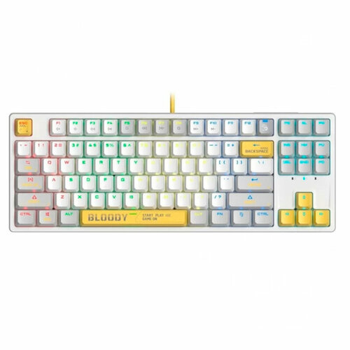 Клавиатура A4Tech Bloody S87 Energy White-Yellow 445000₽