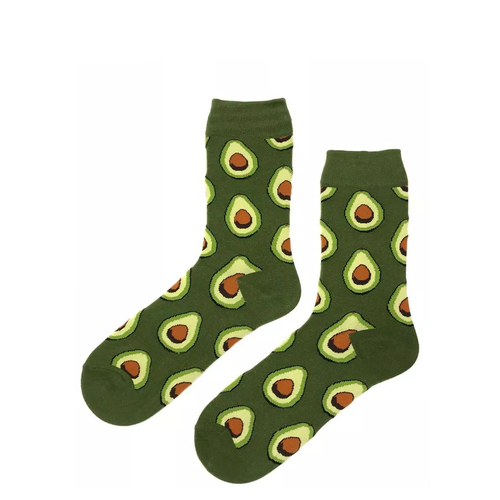 Носки Бруталити, размер 38-45, зеленый женские цветные носки с принтом авокадо