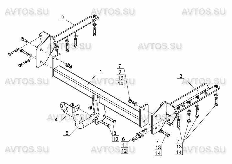 Фаркоп на Subaru Forester SU07