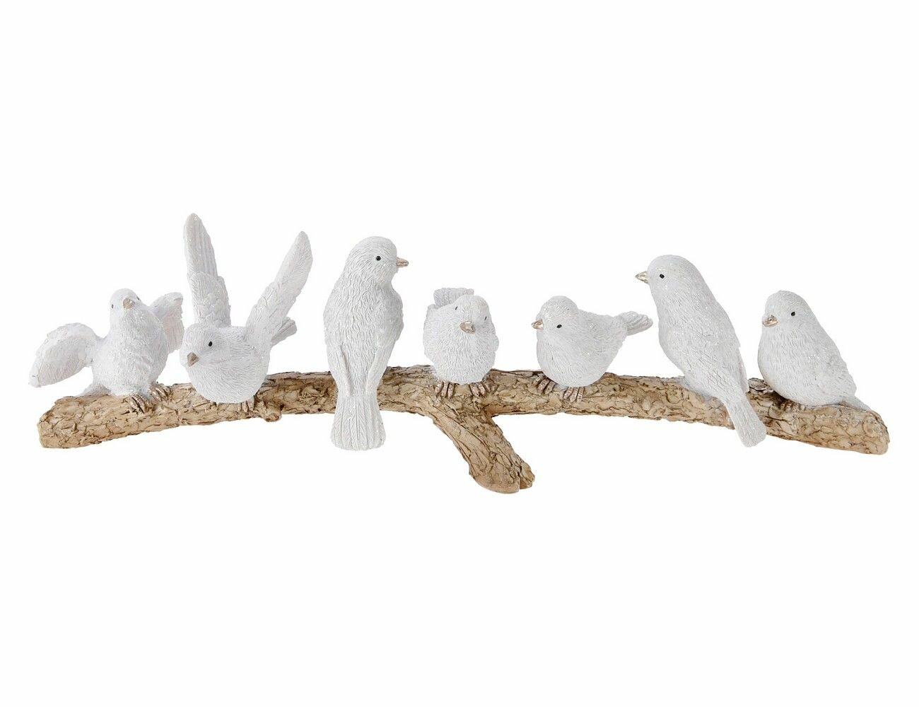 фото Декоративная композиция птички принтанюр, полистоун, белая, 31 см, Koopman International AAA756970