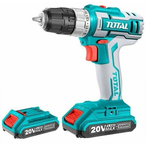 Аккумуляторная дрель-шуруповерт Li-ion 20V 20Ah кейс 2 аккумулятор TOTAL 1462900₽