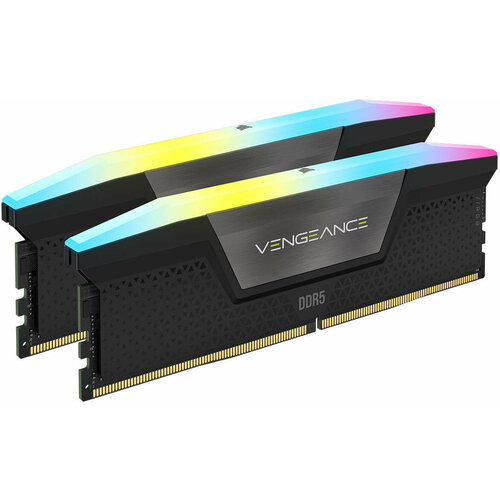 Оперативная память CORSAIR Vengeance RGB, 32 Гб DDR5 (2x16 Гб), 7000 МГц, CMH32GX5M2X7000C34, черный