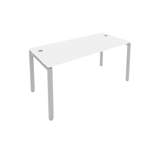 Стол прямой письменный на металлокаркасе Metal system Style Riva БП. СП-4 Белый/Серый мет. 1600*720*750
