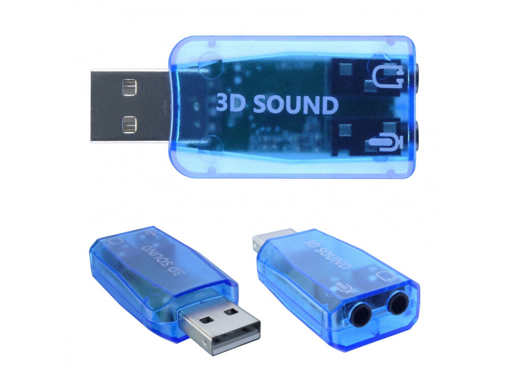 Внешняя звуковая карта USB 2.0 jack 3.5мм Plug & Play