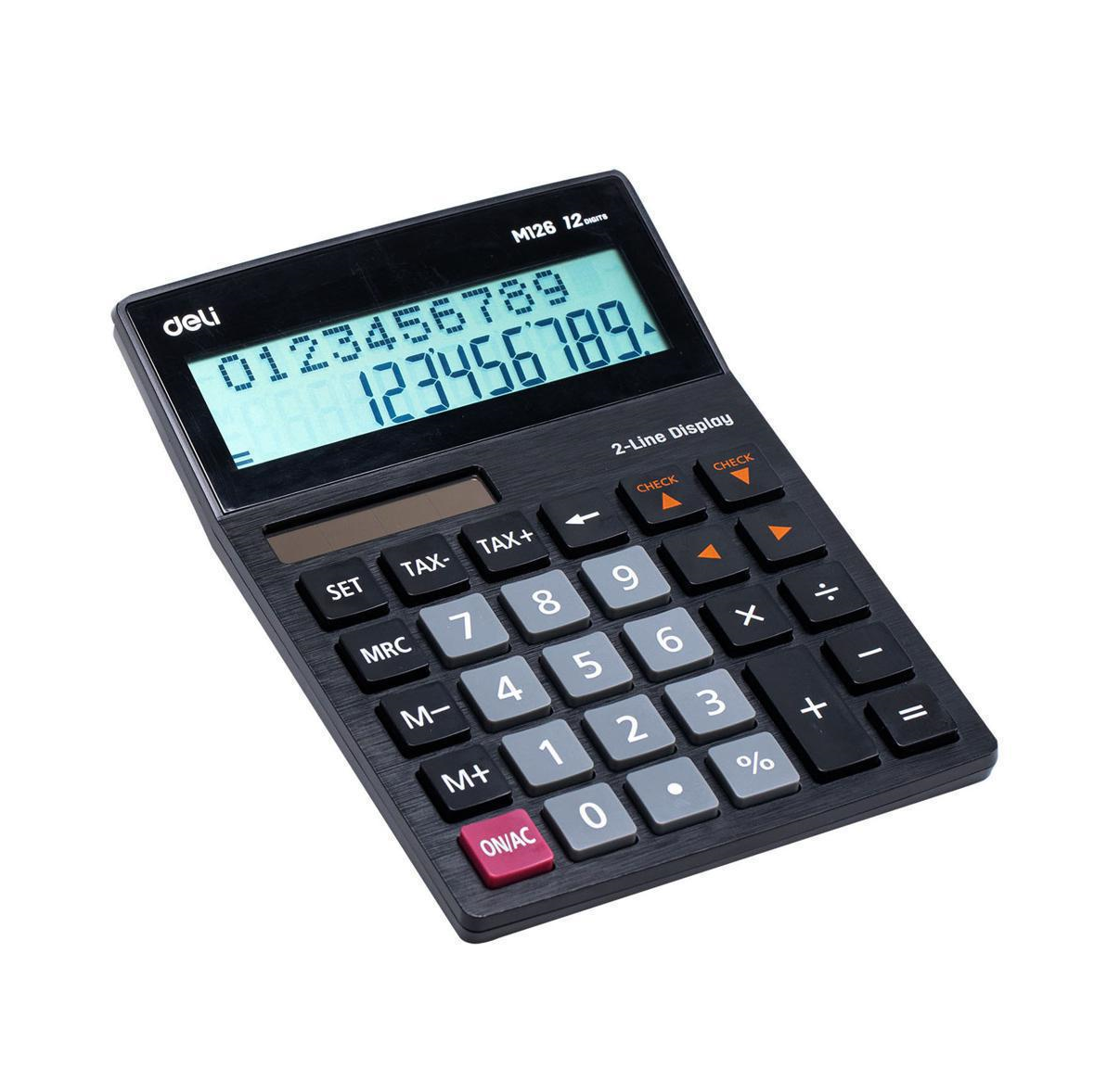 Калькулятор Deli настольный черный 12-разр.