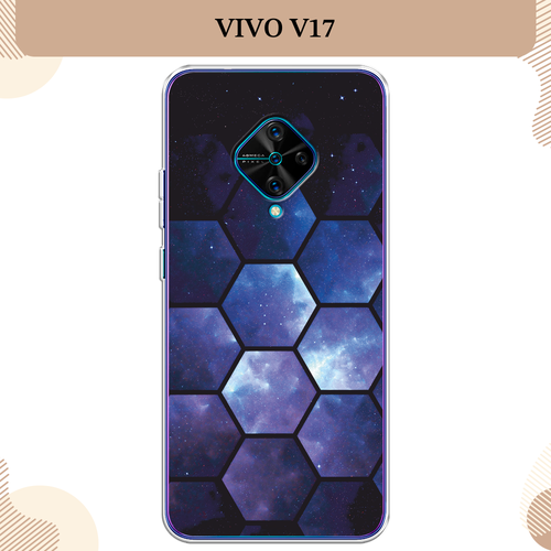 Силиконовый чехол Соты космос на Vivo V17/Y9s / Виво V17 силиконовый чехол на vivo v17 y9s виво v17 y9s соты бирюзовые