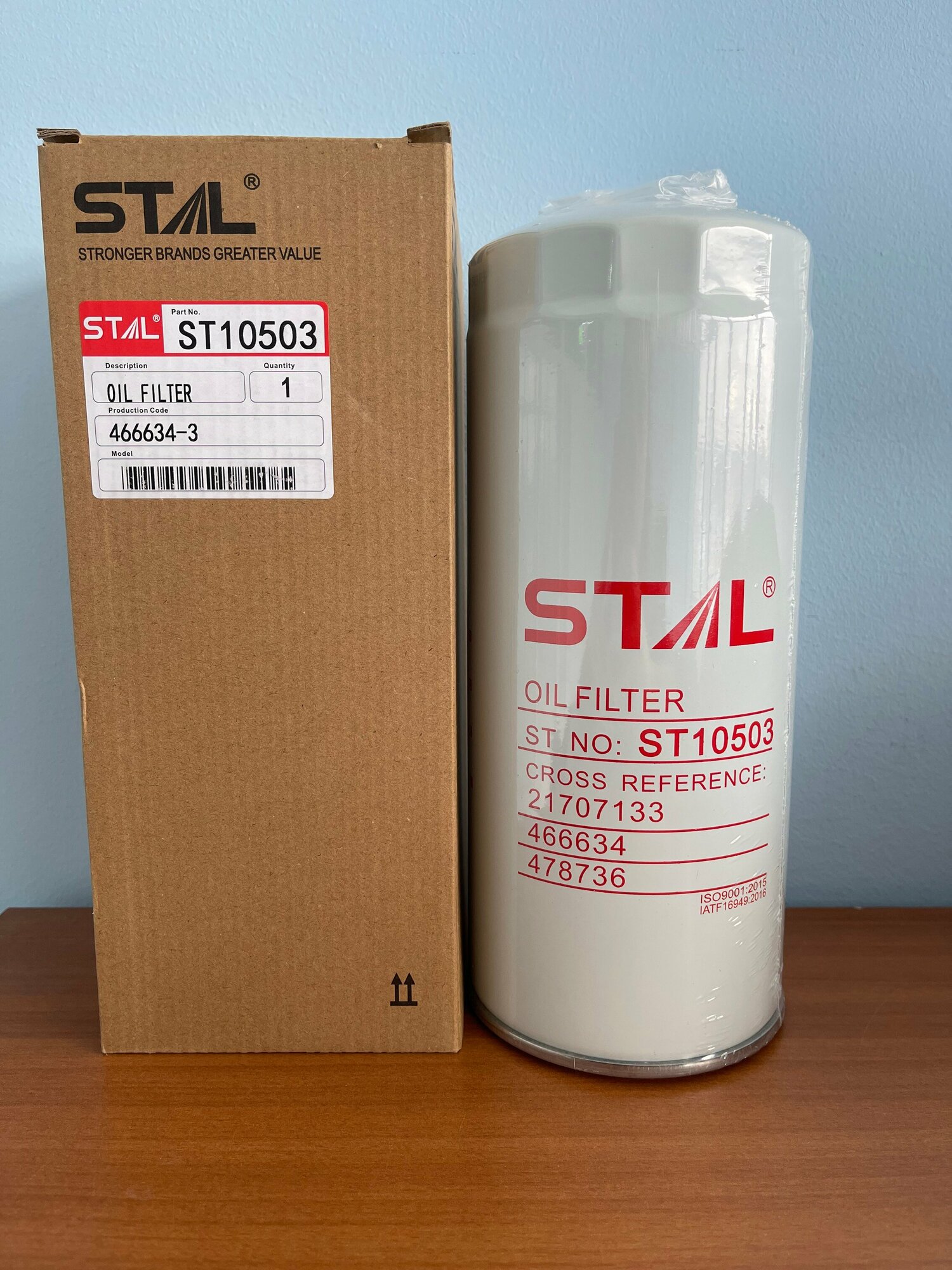 Фильтр масляный STAL ST10503 (P553191; LF3321; 11214515; 21707133; 466634; 478736) Dongfeng Hitachi Volvo, Iveco Liugong Mack, Renault Akerman