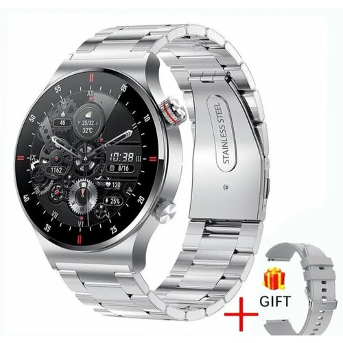 Умные смарт часы для фитнеса QW33 серые 310000₽