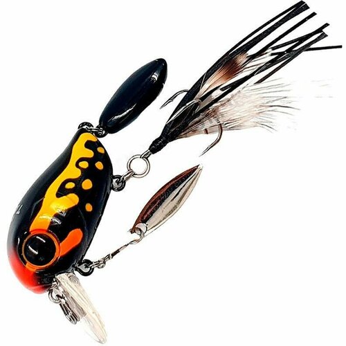 Воблер JACKALL MICRO TAPPY 54F 4.8g цвет MAKKURO DOKUGAERU