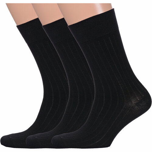 фото Носки para socks, 3 пары, размер 27-29, черный