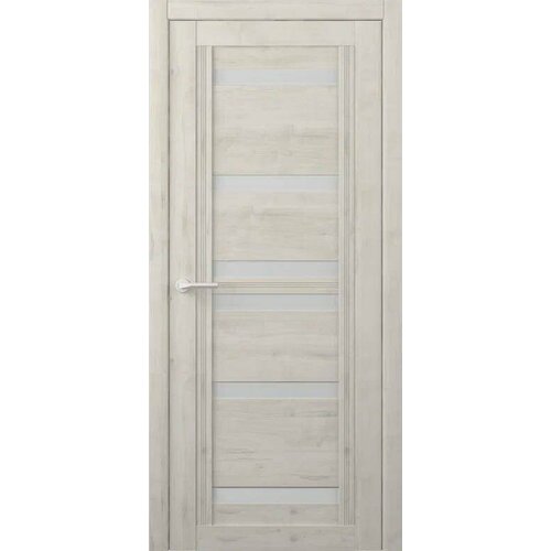 Межкомнатная дверь (дверное полотно) Albero Миссури покрытие Soft Touch / ПО Soft Жемчужный Мателюкс 80х200