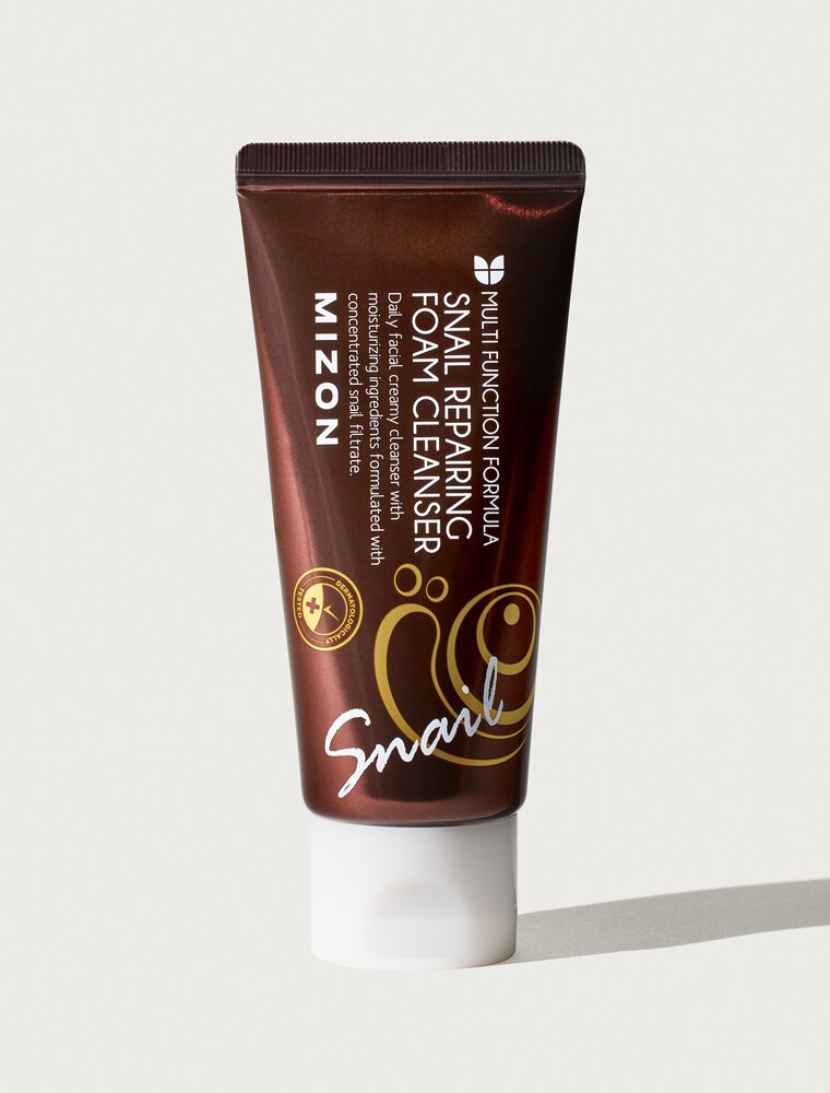 Mizon Пенка для умывания Snail Repairing Foam Cleanser c муцином улитки, 60 мл.