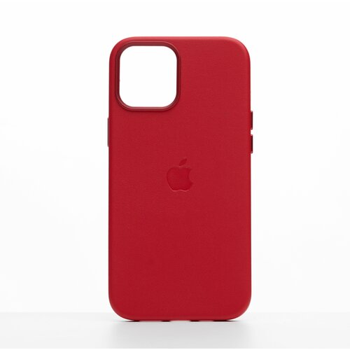 Кожаный чехол Leather Case для iPhone 12 Pro Max с MagSafe, Red