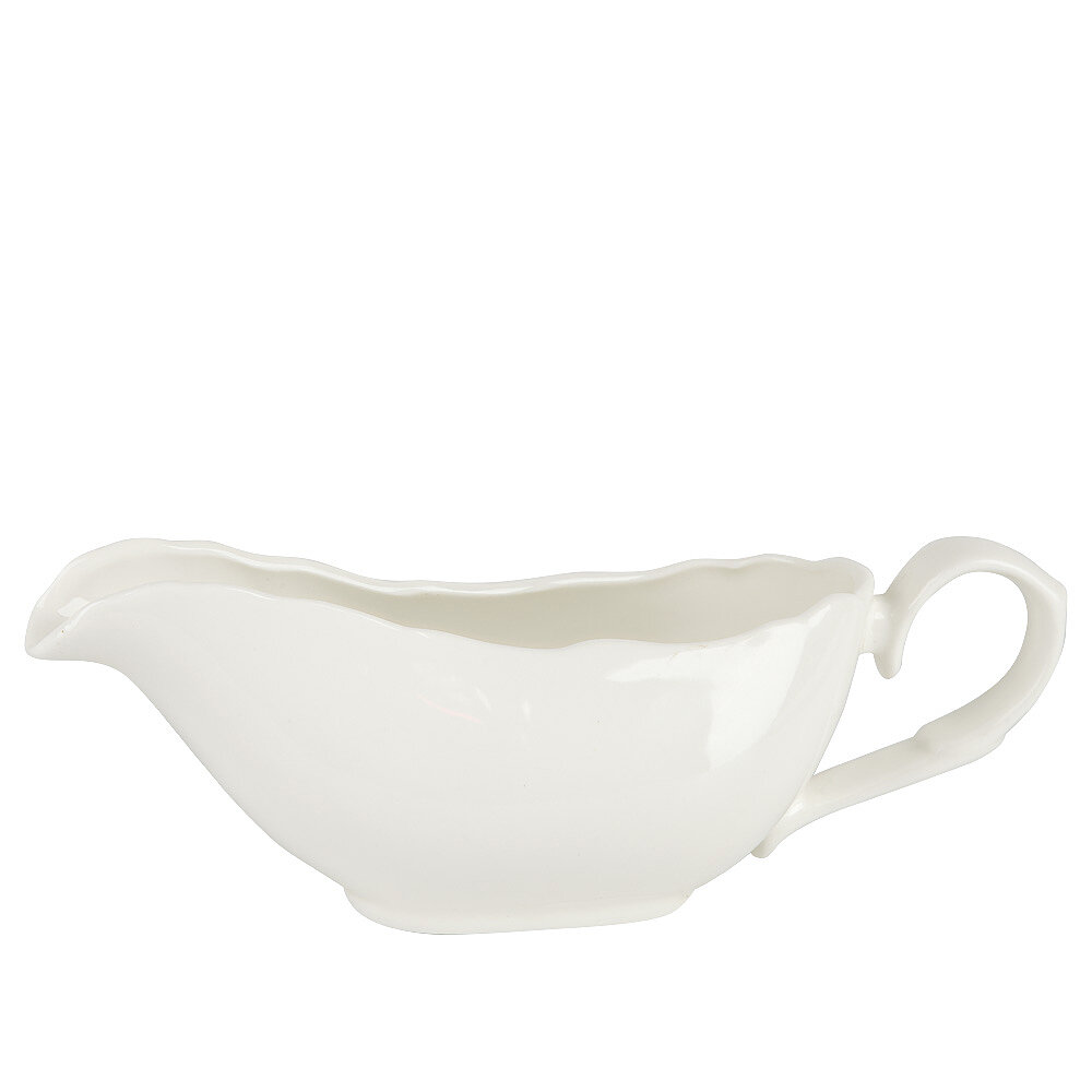 Соусник Nouvelle Belle, фарфор, 330мл, белый, с подставкой, мытьё в ПММ, СВЧ — фото 1