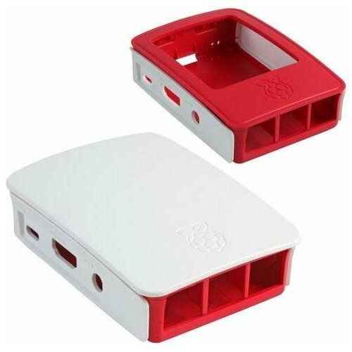 Raspberry Pi 3 Model B Official Case BULK, Red/White, для Raspberry Pi 3 Model B/B+ (909-8132) (480001) корпус raspberry pi 4 model b official case okdo slide series black retail для raspberry pi 4 model b