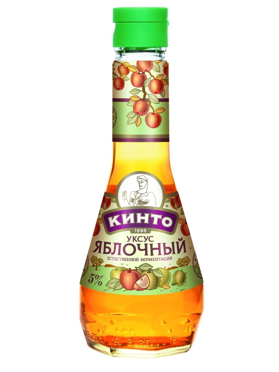 Уксус яблочный ТМ "Кинто", 250 мл.